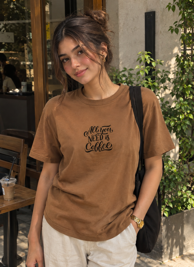 All You Need Is Coffee Brown Tee