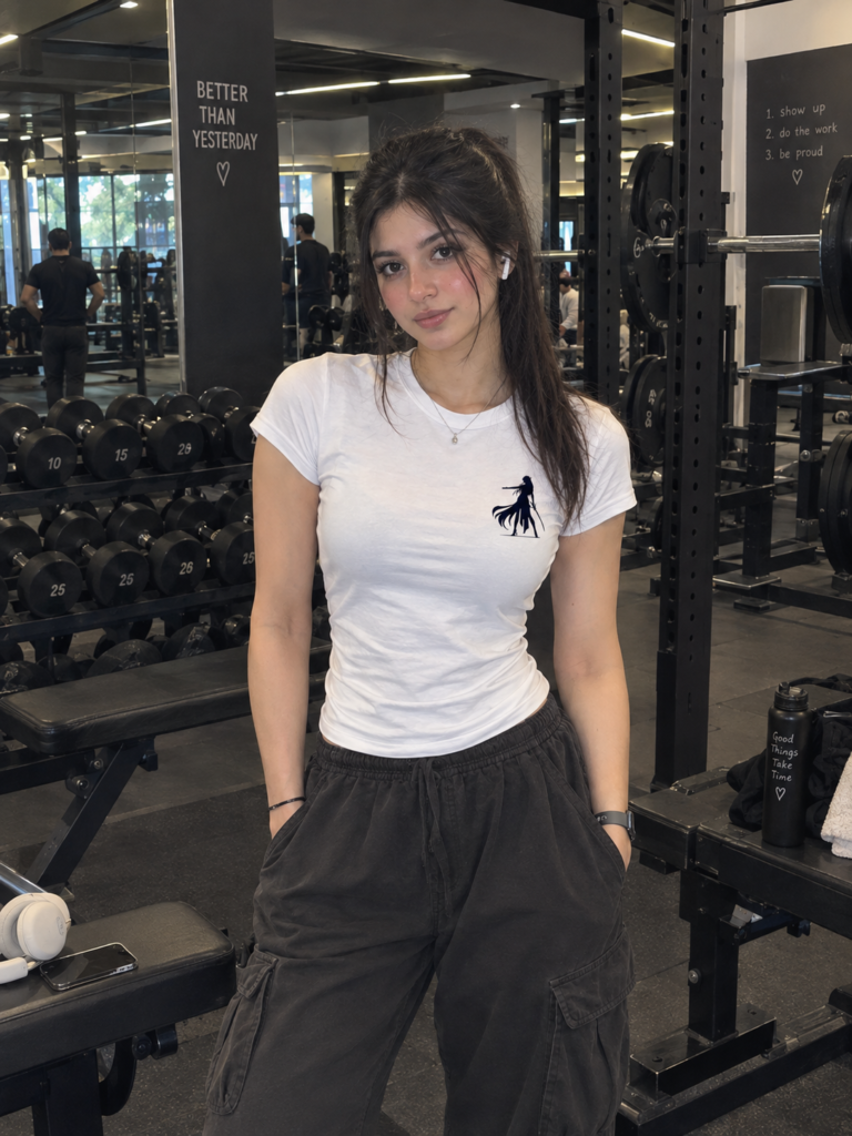 Sword Girl White Tee