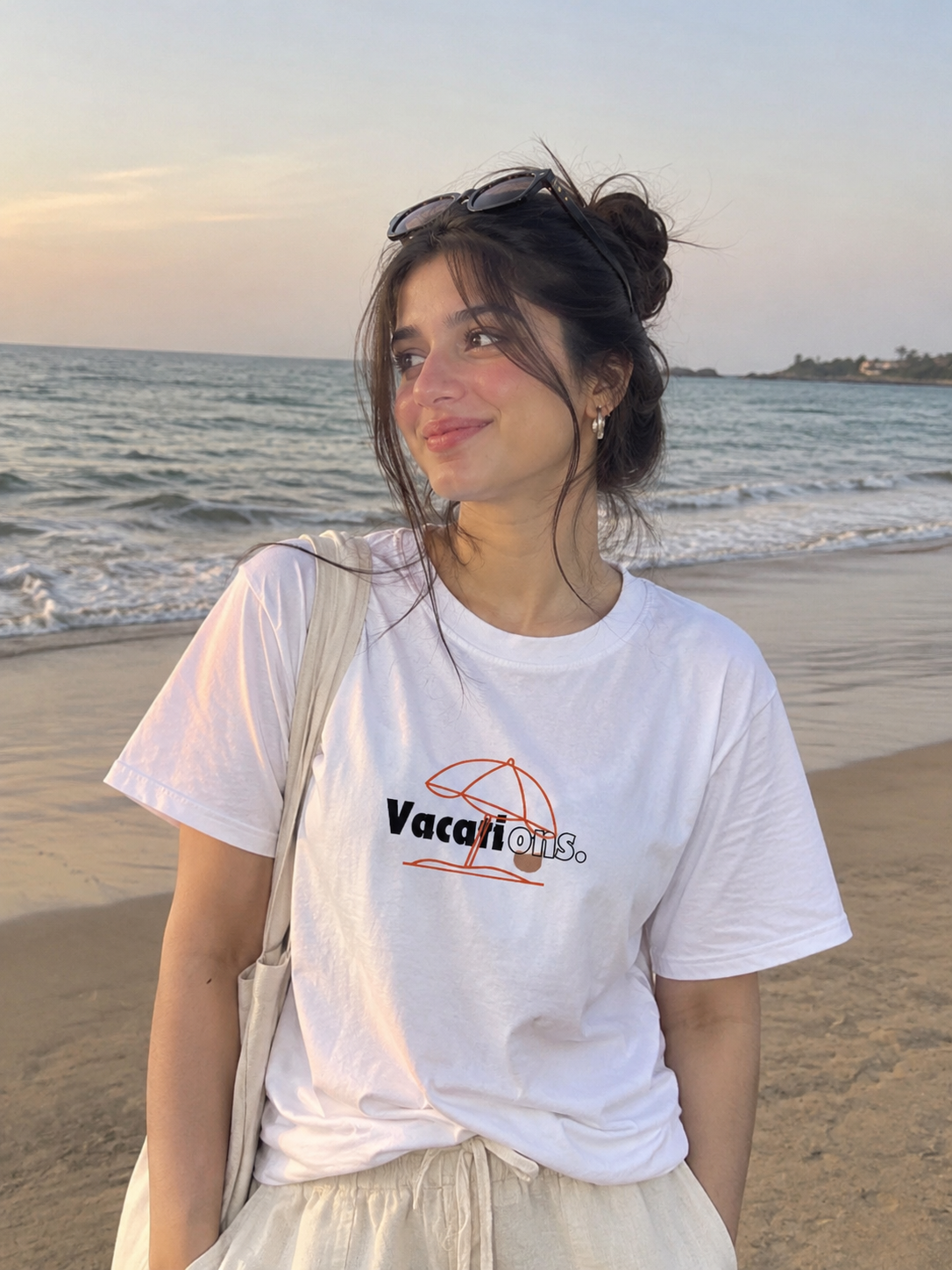 Vacations White Tee - Image 2
