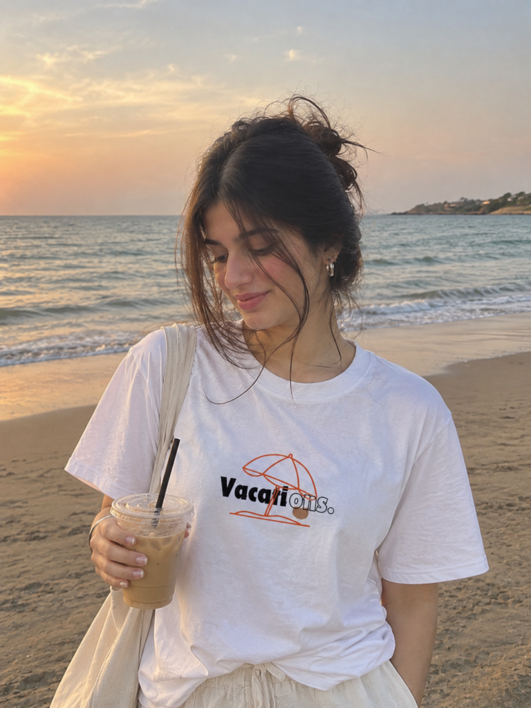 Vacations White Tee