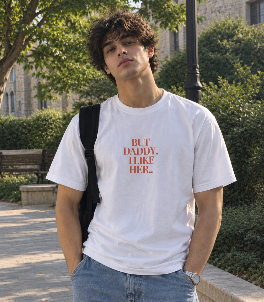 But DADDY I Like Her White Tee