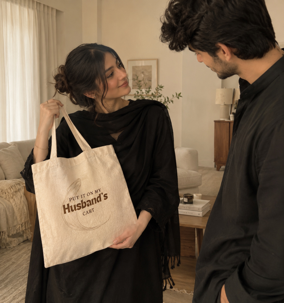 Husband's Cart Cotton Tote Bag