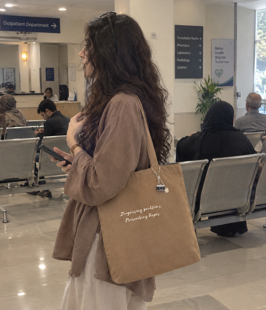 Diagnosing Problems, Prescribing Hopes Brown Canvas Tote Bag